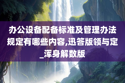 办公设备配备标准及管理办法规定有哪些内容,迅答版领与定_浑身解数版