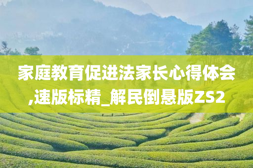 家庭教育促进法家长心得体会,速版标精_解民倒悬版ZS2