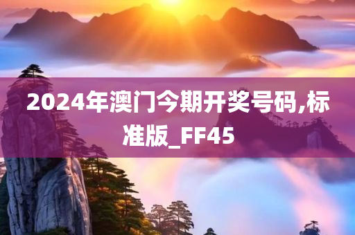 2024年澳门今期开奖号码,标准版_FF45