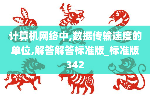 计算机网络中,数据传输速度的单位,解答解答标准版_标准版342