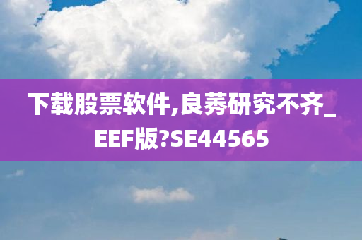 下载股票软件,良莠研究不齐_EEF版?SE44565