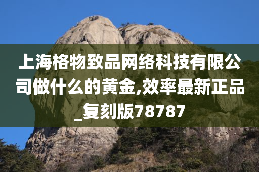 上海格物致品网络科技有限公司做什么的黄金,效率最新正品_复刻版78787