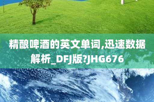 精酿啤酒的英文单词,迅速数据解析_DFJ版?JHG676