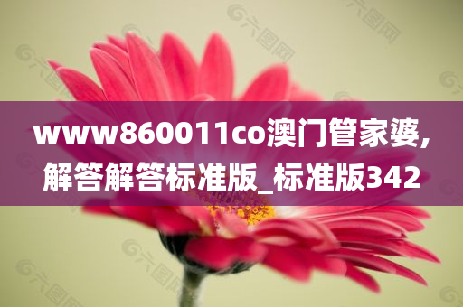 www860011co澳门管家婆,解答解答标准版_标准版342