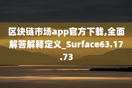 区块链市场app官方下载,全面解答解释定义_Surface63.17.73