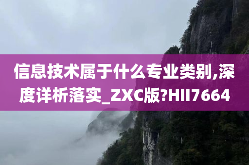 信息技术属于什么专业类别,深度详析落实_ZXC版?HII7664