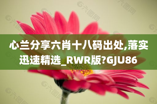 心兰分享六肖十八码出处,落实迅速精选_RWR版?GJU86