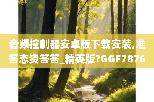 音频控制器安卓版下载安装,准答态资答答_精英版?GGF7876