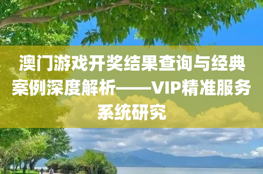 澳门游戏开奖结果查询与经典案例深度解析——VIP精准服务系统研究