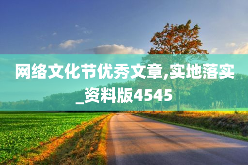 网络文化节优秀文章,实地落实_资料版4545