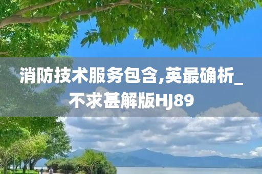 消防技术服务包含,英最确析_不求甚解版HJ89