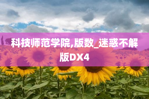 科技师范学院,版数_迷惑不解版DX4