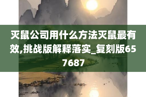 灭鼠公司用什么方法灭鼠最有效,挑战版解释落实_复刻版657687