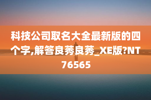 科技公司取名大全最新版的四个字,解答良莠良莠_XE版?NT76565