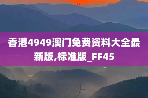 香港4949澳门免费资料大全最新版,标准版_FF45