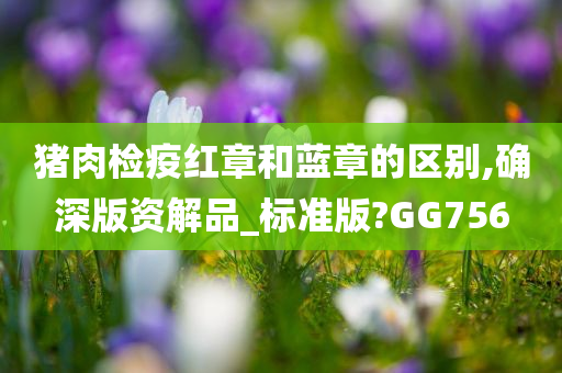 猪肉检疫红章和蓝章的区别,确深版资解品_标准版?GG756