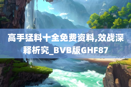 高手猛料十全免费资料,效战深释析究_BVB版GHF87