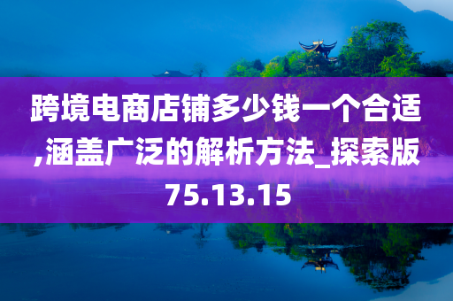 跨境电商店铺多少钱一个合适,涵盖广泛的解析方法_探索版75.13.15