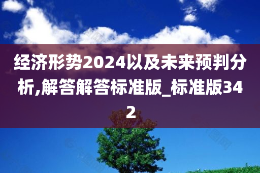 经济形势2024以及未来预判分析,解答解答标准版_标准版342