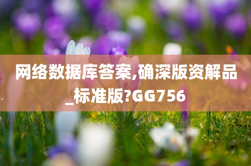 网络数据库答案,确深版资解品_标准版?GG756