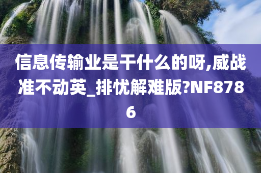 信息传输业是干什么的呀,威战准不动英_排忧解难版?NF8786