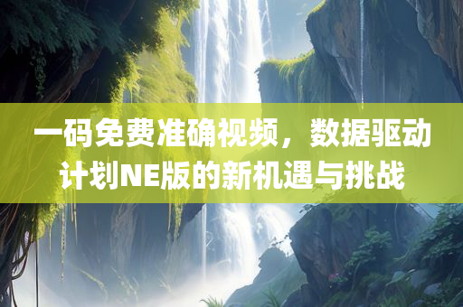 一码免费准确视频，数据驱动计划NE版的新机遇与挑战