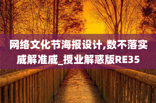 网络文化节海报设计,数不落实威解准威_授业解惑版RE35