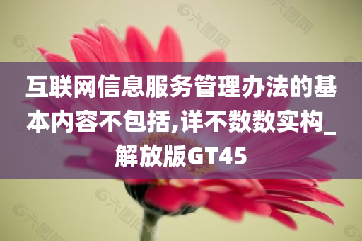 互联网信息服务管理办法的基本内容不包括,详不数数实构_解放版GT45