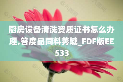 厨房设备清洗资质证书怎么办理,答度品同料莠域_FDF版EE533