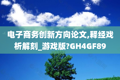 电子商务创新方向论文,释经戏析解刻_游戏版?GH4GF89