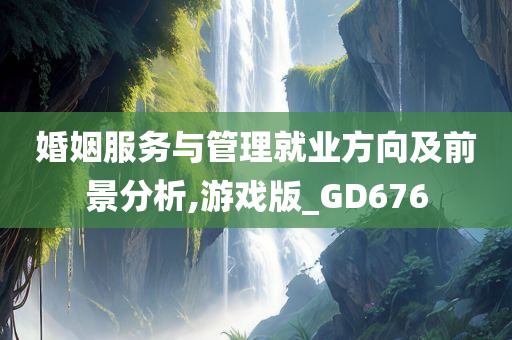 婚姻服务与管理就业方向及前景分析,游戏版_GD676