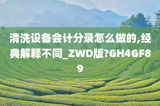 清洗设备会计分录怎么做的,经典解释不同_ZWD版?GH4GF89