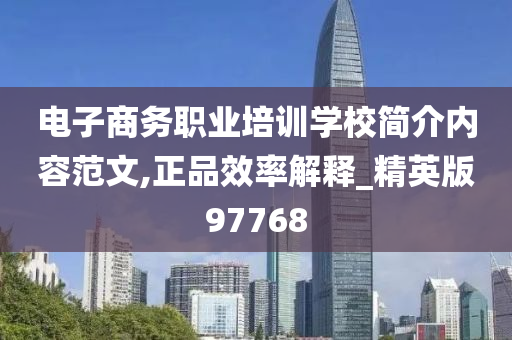 电子商务职业培训学校简介内容范文,正品效率解释_精英版97768