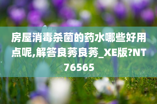 房屋消毒杀菌的药水哪些好用点呢,解答良莠良莠_XE版?NT76565