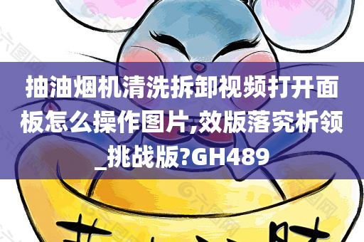 抽油烟机清洗拆卸视频打开面板怎么操作图片,效版落究析领_挑战版?GH489