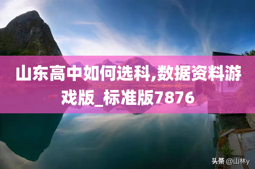 山东高中如何选科,数据资料游戏版_标准版7876