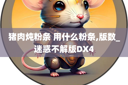 猪肉炖粉条 用什么粉条,版数_迷惑不解版DX4