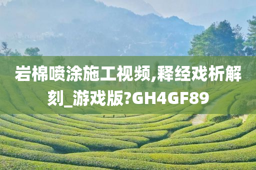 岩棉喷涂施工视频,释经戏析解刻_游戏版?GH4GF89