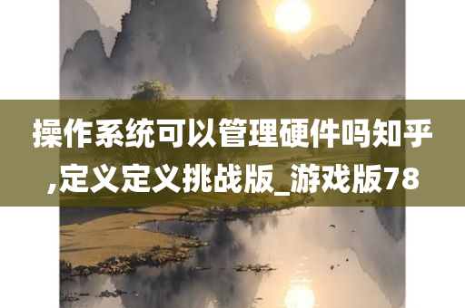 操作系统可以管理硬件吗知乎,定义定义挑战版_游戏版78