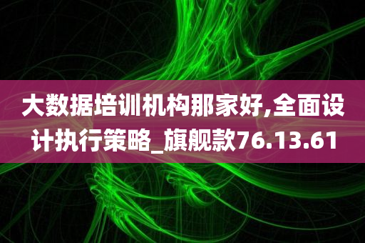 大数据培训机构那家好,全面设计执行策略_旗舰款76.13.61