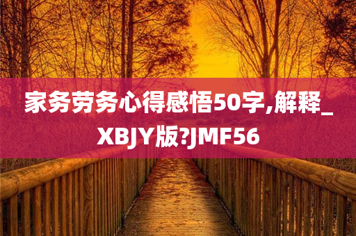 家务劳务心得感悟50字,解释_XBJY版?JMF56