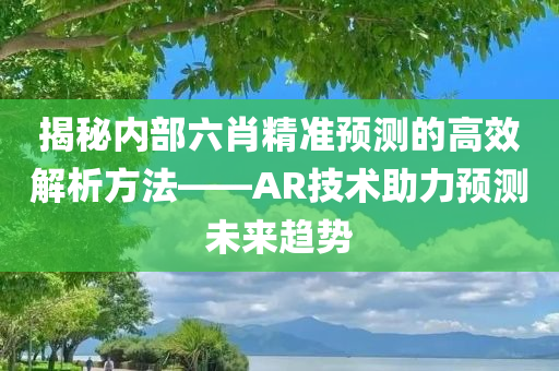 揭秘内部六肖精准预测的高效解析方法——AR技术助力预测未来趋势