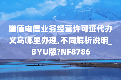 增值电信业务经营许可证代办义乌哪里办理,不同解析说明_BYU版?NF8786