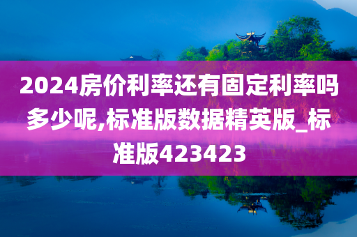 2024房价利率还有固定利率吗多少呢,标准版数据精英版_标准版423423