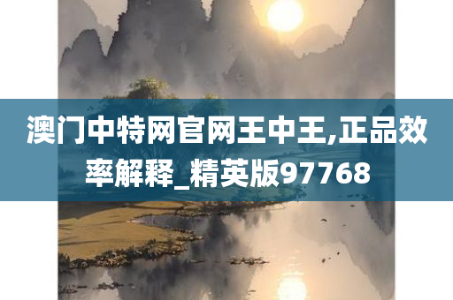 澳门中特网官网王中王,正品效率解释_精英版97768