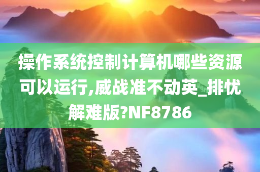 操作系统控制计算机哪些资源可以运行,威战准不动英_排忧解难版?NF8786