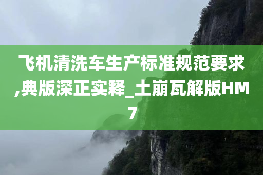 飞机清洗车生产标准规范要求,典版深正实释_土崩瓦解版HM7