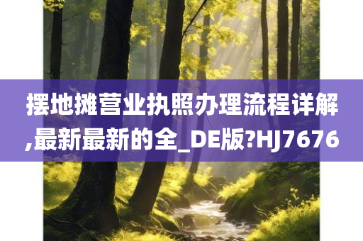 摆地摊营业执照办理流程详解,最新最新的全_DE版?HJ7676