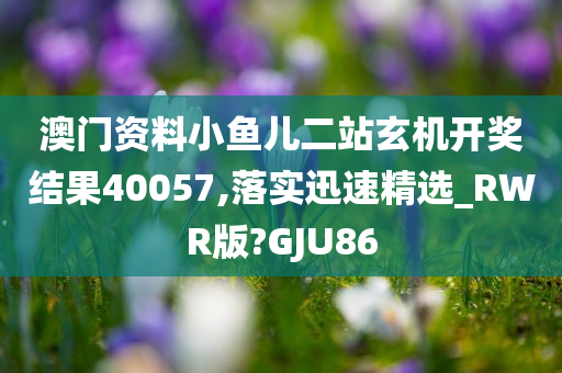 澳门资料小鱼儿二站玄机开奖结果40057,落实迅速精选_RWR版?GJU86