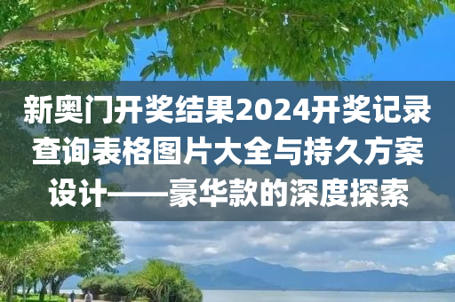 新奥门开奖结果2024开奖记录查询表格图片大全与持久方案设计——豪华款的深度探索